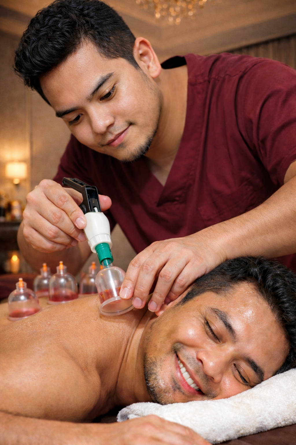 Massage and cupping therapy